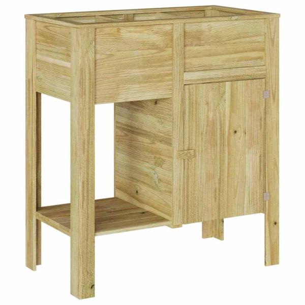 Gartenhochbeet mit Stauraum 85x46x96 cm behandeltes Holz Kiefer