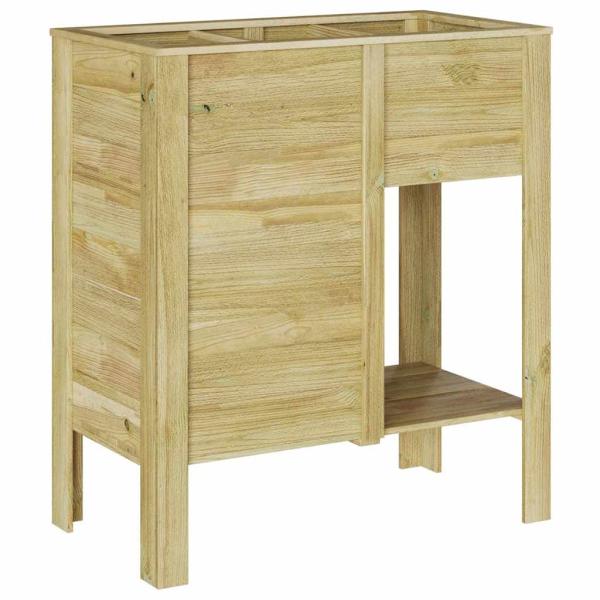 Gartenhochbeet mit Stauraum 85x46x96 cm behandeltes Holz Kiefer