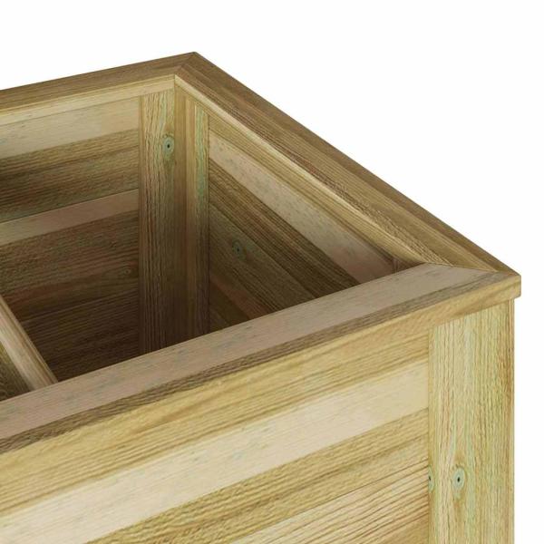 Gartenhochbeet mit Stauraum 85x46x96 cm behandeltes Holz Kiefer
