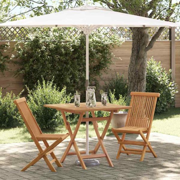 ARDEBO.de - 3-tlg. Garten-Bistro-Set Klappbar Massivholz Akazie