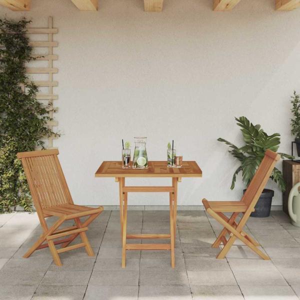 3-tlg. Garten-Bistro-Set Klappbar Massivholz Akazie