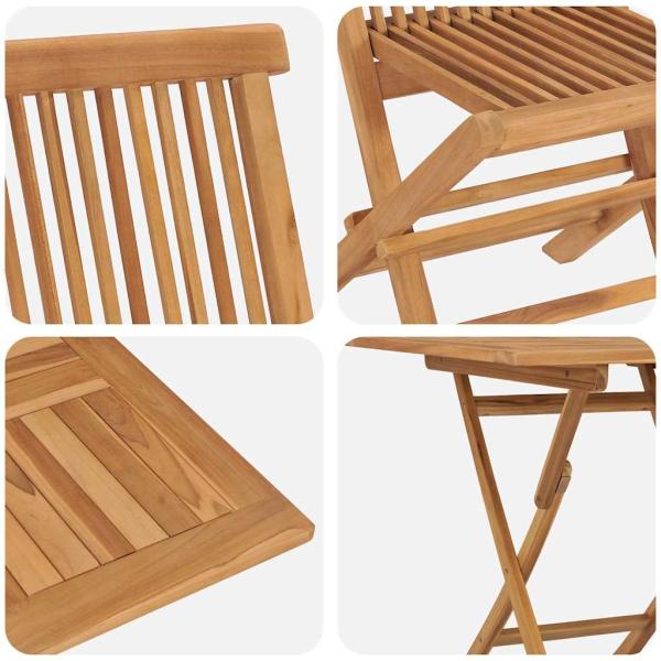 3-tlg. Garten-Bistro-Set Klappbar Massivholz Akazie