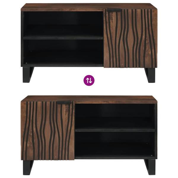 TV-Schrank 80x31,5x46 cm Massivholz Mangou & Engineering Holz