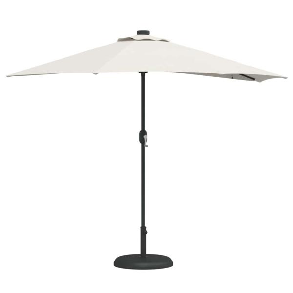 Gartenparasol Halb mit Aluminium-Stange Sand 294 cm
