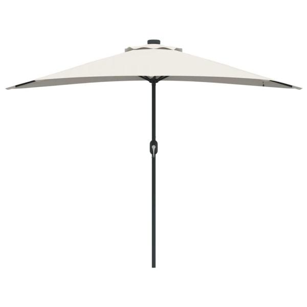 Gartenparasol Halb mit Aluminium-Stange Sand 294 cm