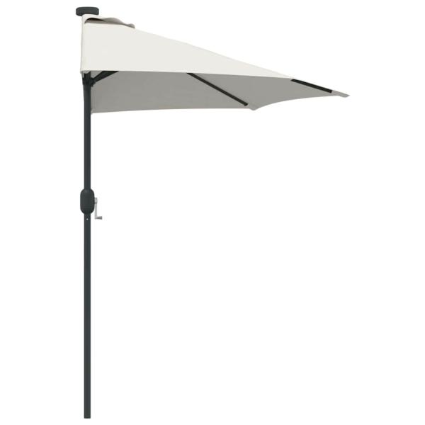Gartenparasol Halb mit Aluminium-Stange Sand 294 cm