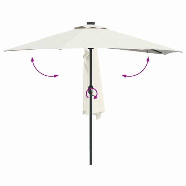 Gartenparasol Halb mit Aluminium-Stange Sand 294 cm