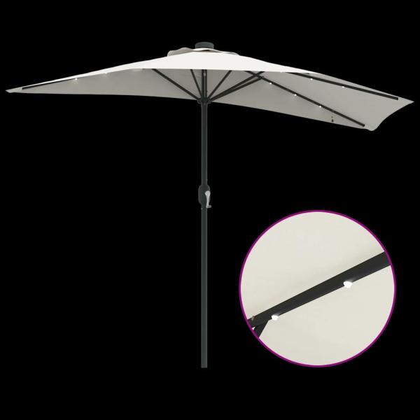 Gartenparasol Halb mit Aluminium-Stange Sand 294 cm