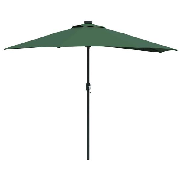 Gartenparasol Half mit Aluminiumstange Grün 294 cm