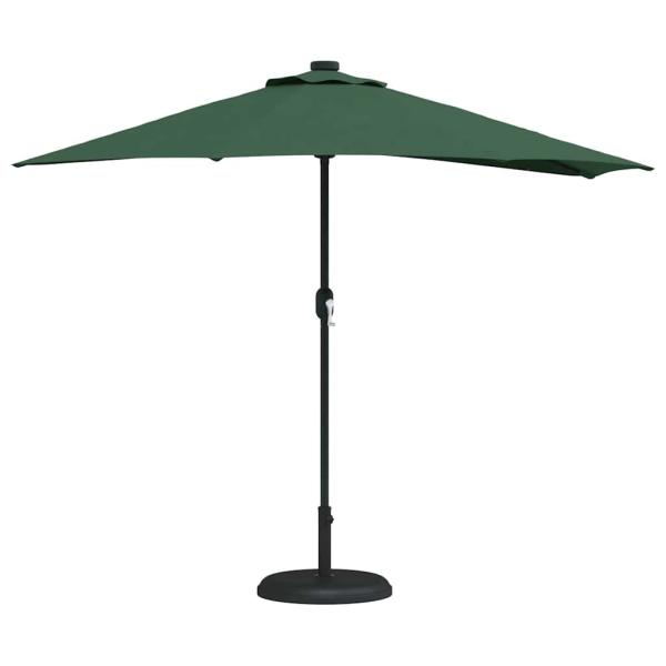 Gartenparasol Half mit Aluminiumstange Grün 294 cm
