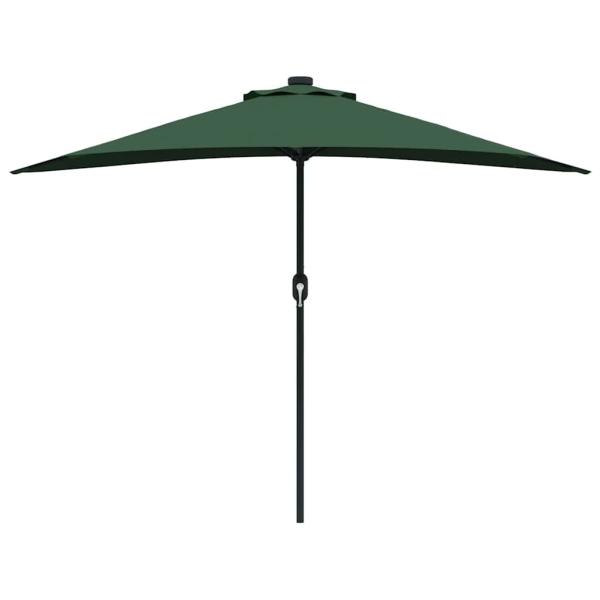 Gartenparasol Half mit Aluminiumstange Grün 294 cm