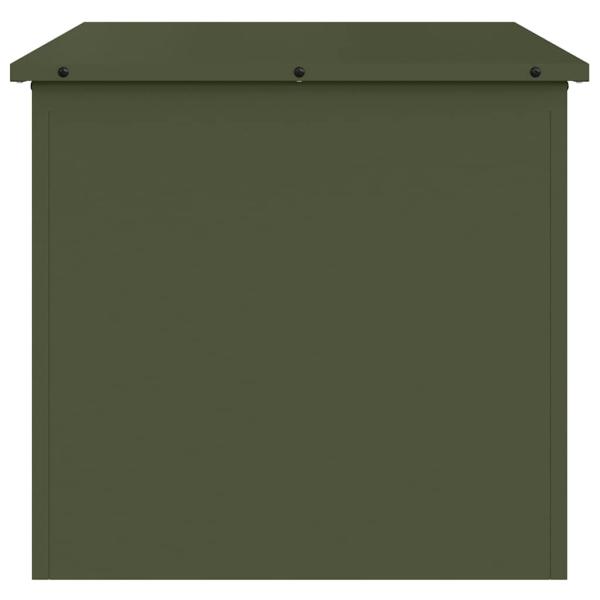 Olivgrüne Aufbewahrungsbox für draußen 55x50,5x50 cm Kaltgewalzter Stahl