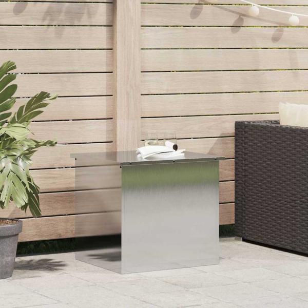 ARDEBO.de - Outdoor Aufbewahrungsbox Silber 55x50,5x50 cm Edelstahl