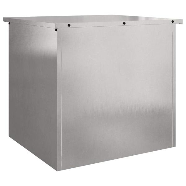 Outdoor Aufbewahrungsbox Silber 55x50,5x50 cm Edelstahl