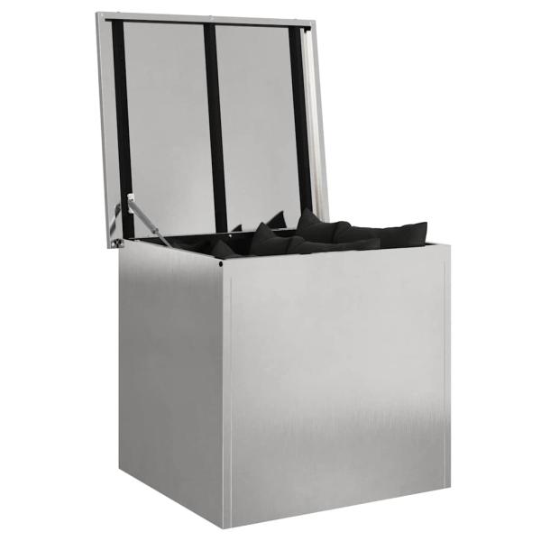 Outdoor Aufbewahrungsbox Silber 55x50,5x50 cm Edelstahl