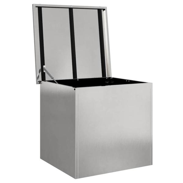 Outdoor Aufbewahrungsbox Silber 55x50,5x50 cm Edelstahl