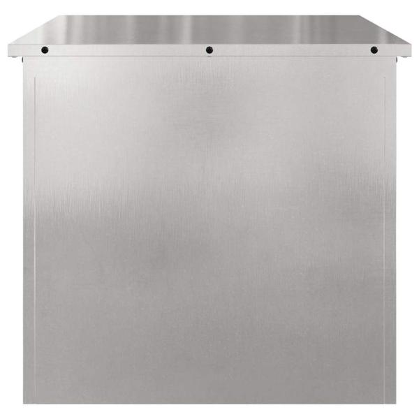 Outdoor Aufbewahrungsbox Silber 55x50,5x50 cm Edelstahl