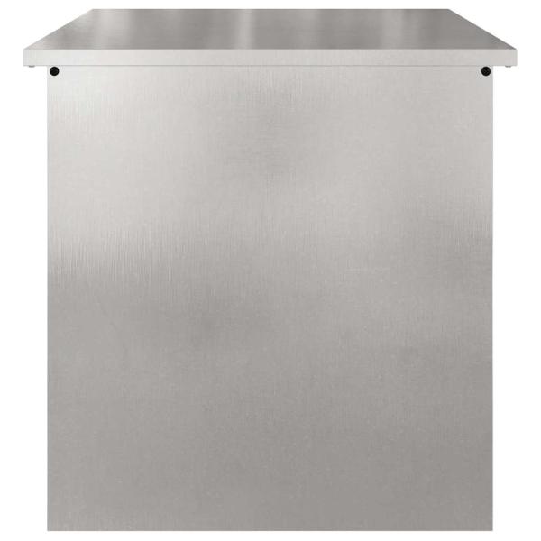 Outdoor Aufbewahrungsbox Silber 55x50,5x50 cm Edelstahl