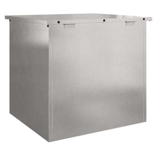 Outdoor Aufbewahrungsbox Silber 55x50,5x50 cm Edelstahl