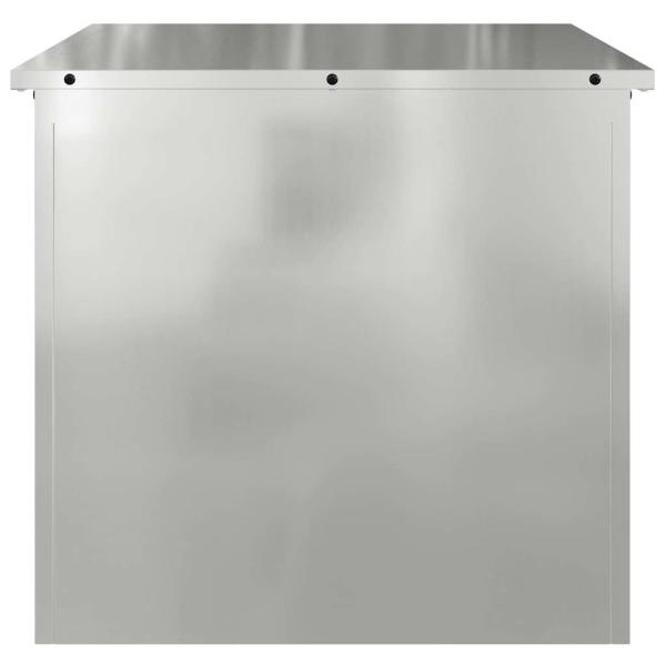 Außenlagerbox Silber 55x50,5x50 cm Verzinkter Stahl