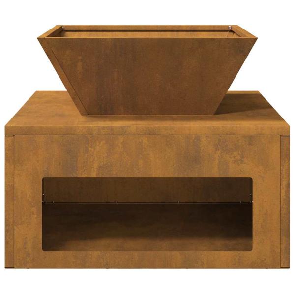 Feuerstelle 50x50x40 cm Cortenstahl