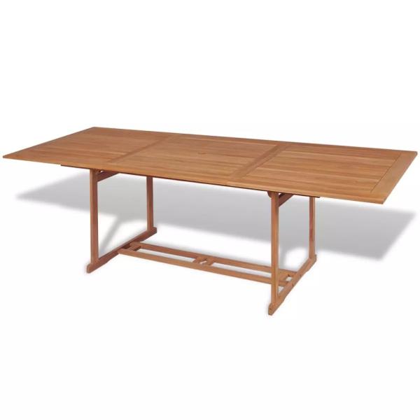 11-tlg. Garten-Essgruppe mit Klappstühlen Massivholz Teak