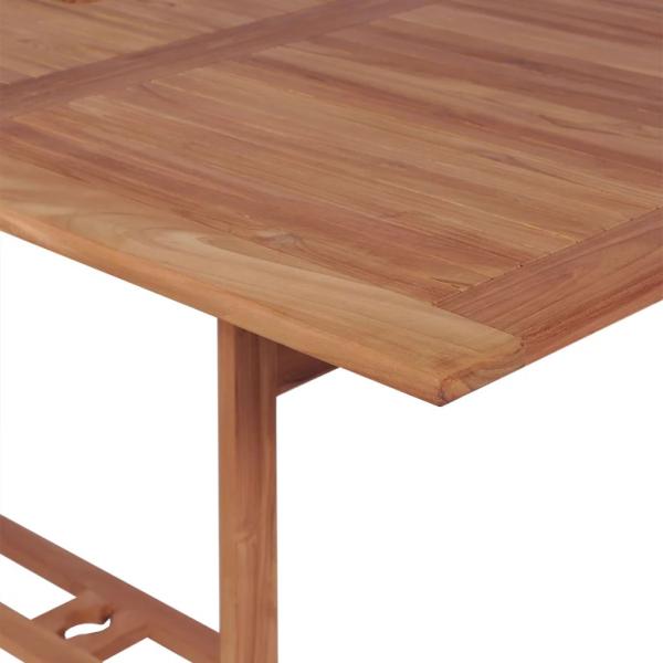 11-tlg. Garten-Essgruppe mit Klappstühlen Massivholz Teak