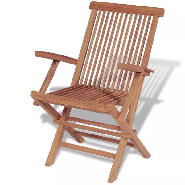 11-tlg. Garten-Essgruppe mit Klappstühlen Massivholz Teak
