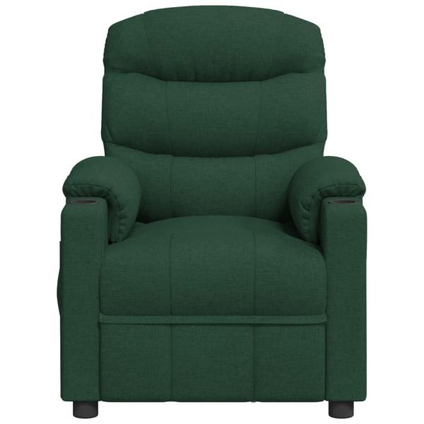 Massagesessel Dunkelgrün Stoff