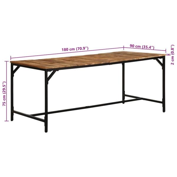 Esstisch 180x90x75 cm Raues Massivholz Mango