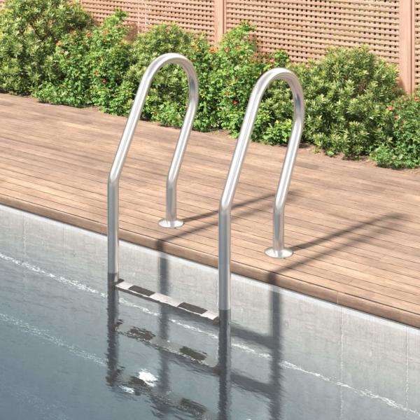 ARDEBO.de - Pool-Leiter 54x38x158 cm Edelstahl 304