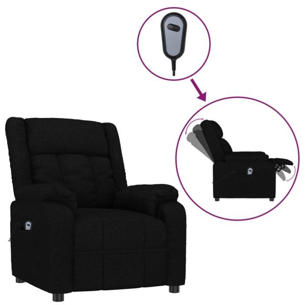 Relaxsessel Elektrisch Schwarz Stoff