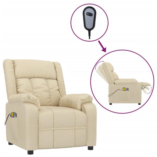 Massagesessel Elektrisch Creme Stoff