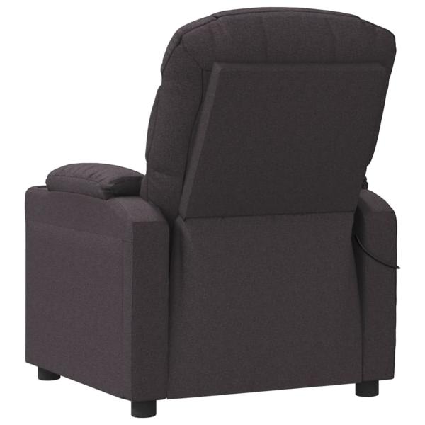 Massagesessel Elektrisch Dunkelbraun Stoff