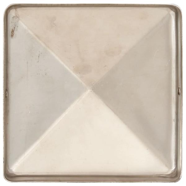 Pfostenkappen 6 Stk. Pyramide Edelstahl 91 x 91 mm