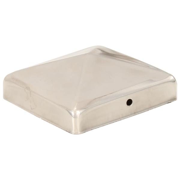 Pfostenkappen 6 Stk. Pyramide Edelstahl 91 x 91 mm