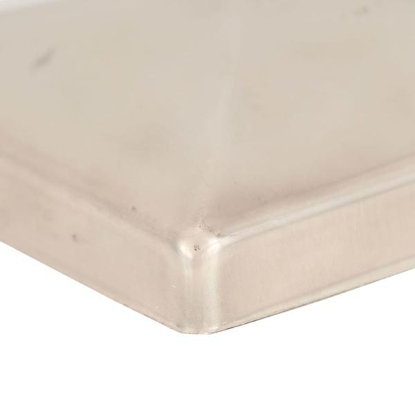 Pfostenkappen 6 Stk. Pyramide Edelstahl 91 x 91 mm