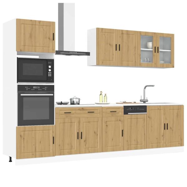 ARDEBO.de - 7-tlg. Küchenschrank-Set Kalmar Artisan-Eiche Holzwerkstoff