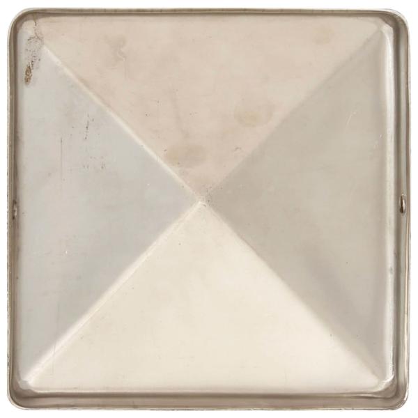 Pfostenkappen 6 Stk. Pyramide Edelstahl 81 x 81 mm