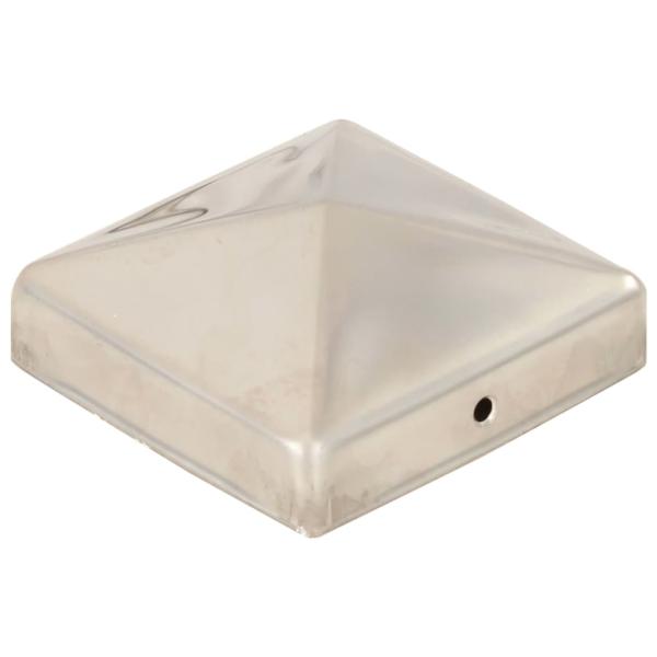Pfostenkappen 6 Stk. Pyramide Edelstahl 81 x 81 mm