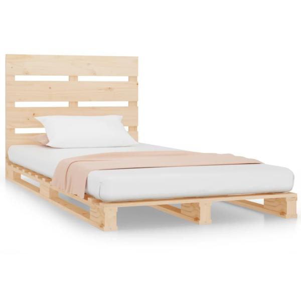 Massivholzbett ohne Matratze 75x190 cm Kiefernholz