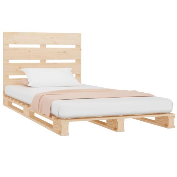 Massivholzbett ohne Matratze 75x190 cm Kiefernholz