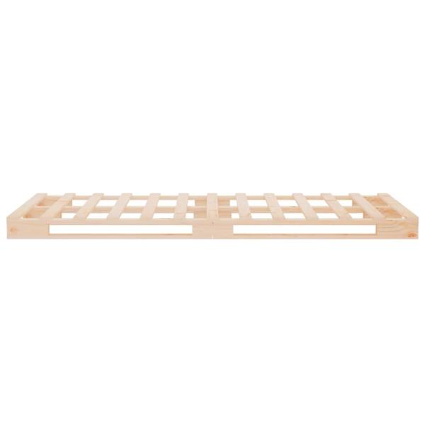 Massivholzbett ohne Matratze 75x190 cm Kiefernholz