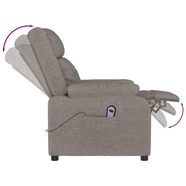 Relaxsessel Elektrisch Taupe Stoff