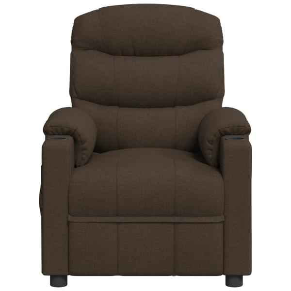 Massagesessel Dunkelbraun Stoff