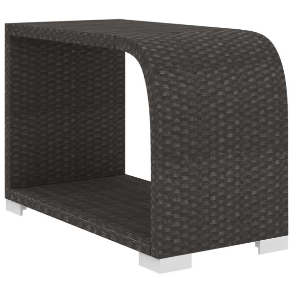 11-tlg. Garten-Lounge-Set mit Auflagen Poly Rattan Schwarz