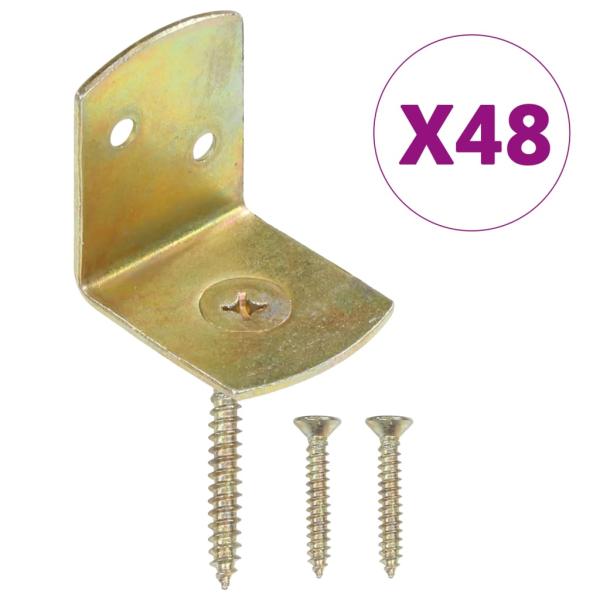 ARDEBO.de - Flechtzaunhalter 48 Stk. L-Form Verzinktes Metall