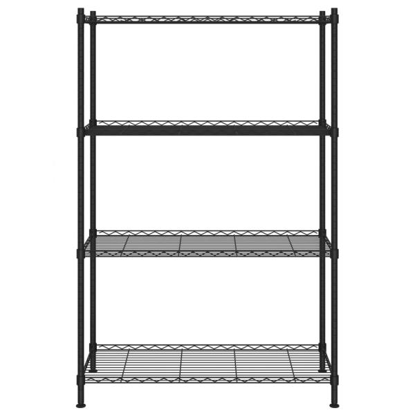 Lagerregal mit 4 Böden 90x35x137 cm Schwarz 200 kg
