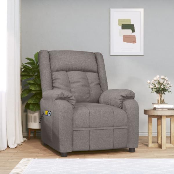 ARDEBO.de - Massagesessel Elektrisch Taupe Stoff