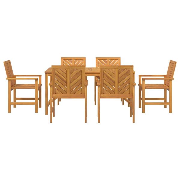 6-teiliges Garten Esszimmer Set aus Massivholz Akazie